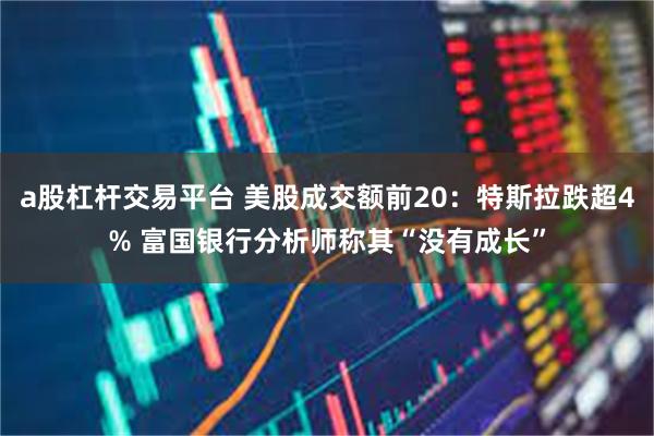 a股杠杆交易平台 美股成交额前20：特斯拉跌超4% 富国银行分析师称其“没有成长”