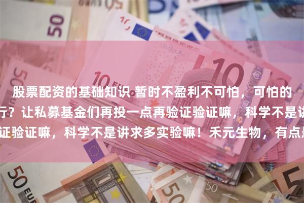 股票配资的基础知识 暂时不盈利不可怕，可怕的是技术路线到底可不可行？让私募基金们再投一点再验证验证嘛，科学不是讲求多实验嘛！禾元生物，有点悬？！